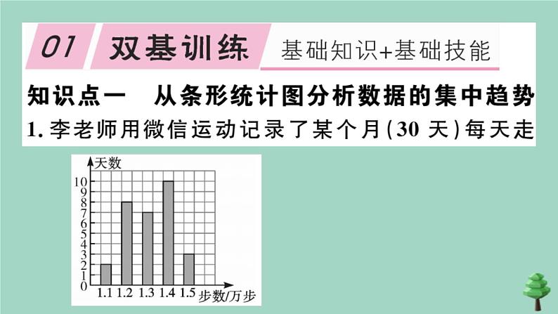 2020秋八年级数学上册第六章《数据的分析》6.3从统计图分析数据数据的集中趋势作业课件（新版）北师大版02