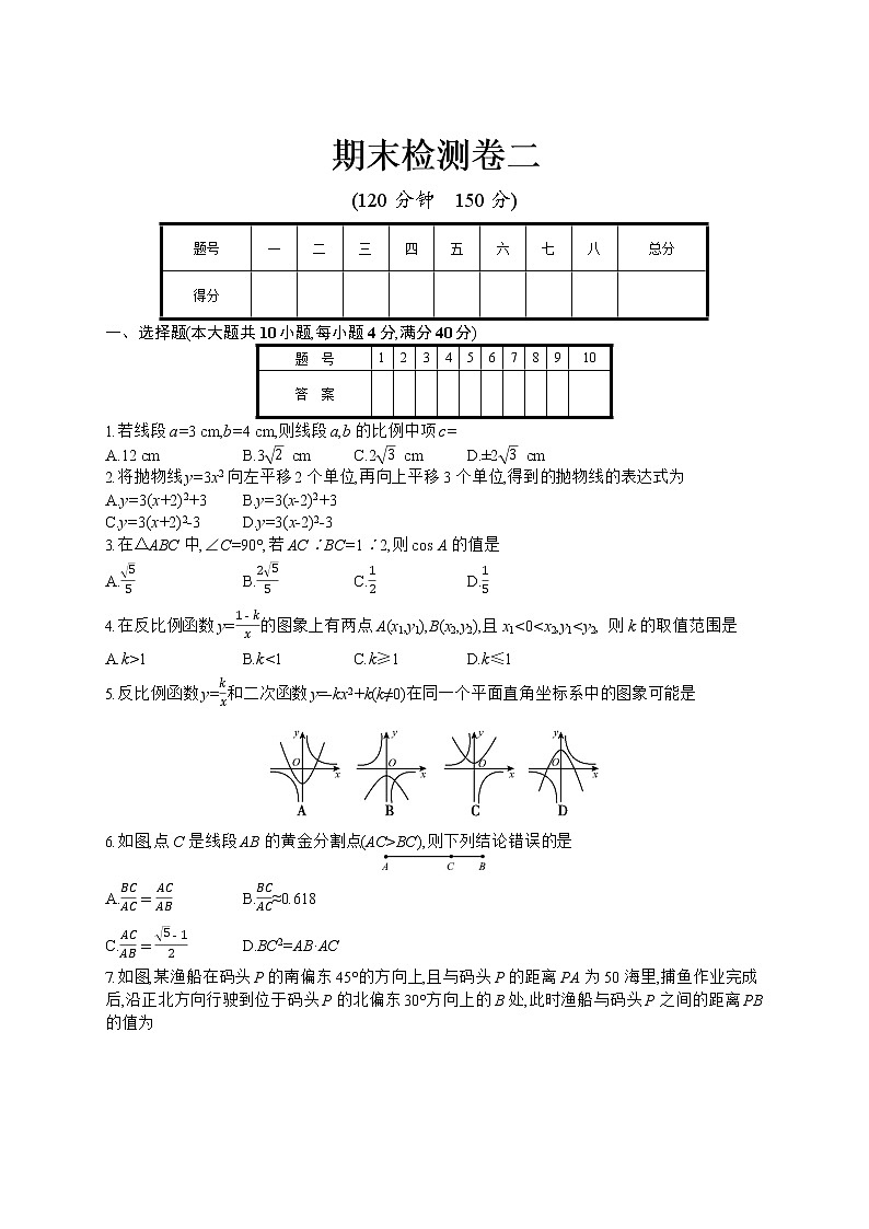 期末检测卷二01