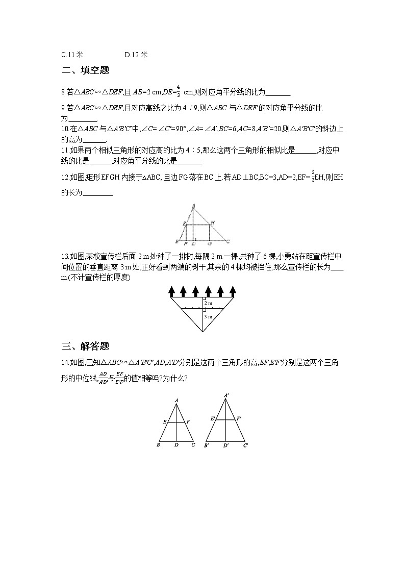 22.3  第1课时　相似三角形的性质定理1及应用第2页
