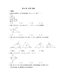 数学人教版第十二章 全等三角形综合与测试精练