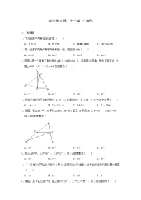 人教版八年级上册第十一章 三角形综合与测试同步练习题