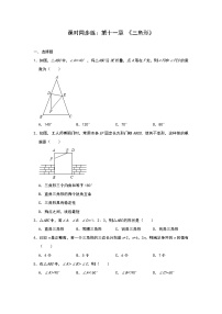 人教版八年级上册第十一章 三角形综合与测试课时作业