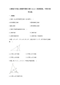 人教版八年级上册11.1.2 三角形的高、中线与角平分线当堂检测题