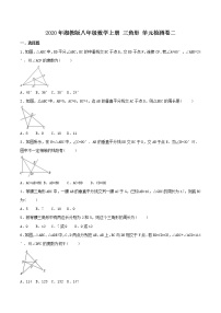 数学八年级上册第2章 三角形综合与测试综合训练题