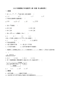 初中数学湘教版八年级上册第3章 实数综合与测试单元测试课时训练