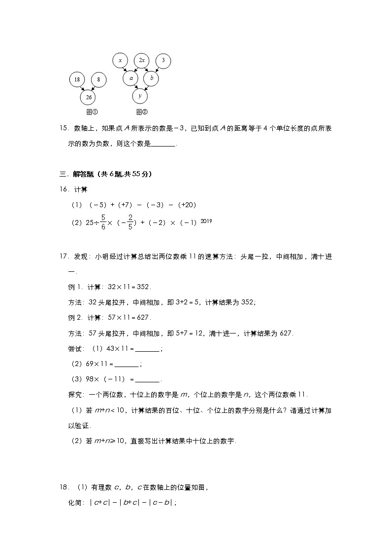 人教版数学七年级上册 第1章《有理数》达标检测卷03
