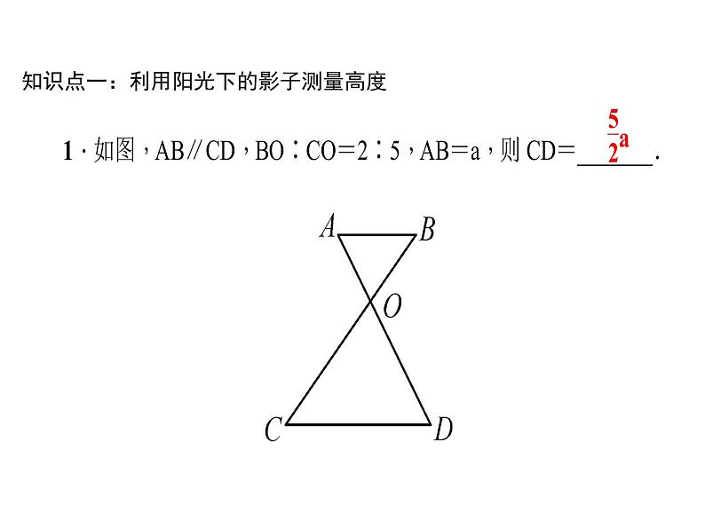 2020年北师大版九年级数学上册课件：4.6利用相似三角形测高05