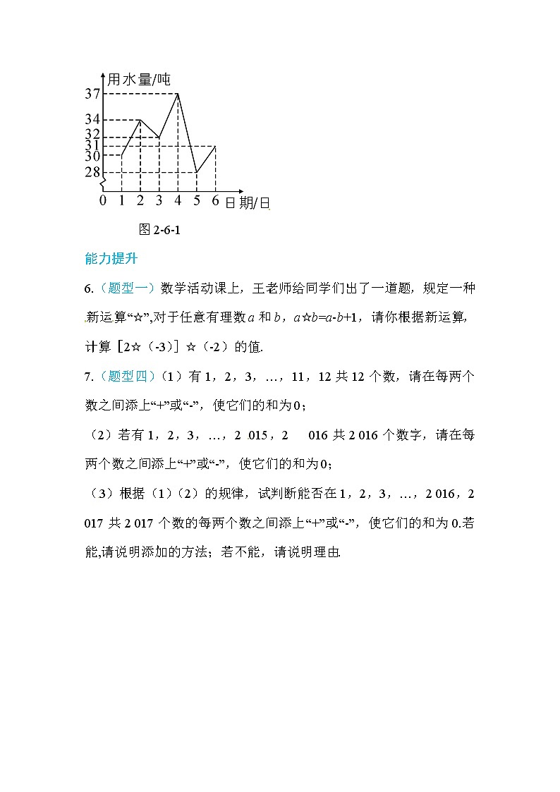 2020年北师大版七年级数学上册练习：第2章6  有理数的加减混合运算 （含答案）02