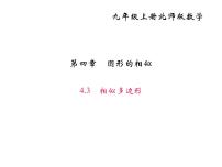 初中数学北师大版九年级上册第四章 图形的相似3 相似多边形课堂教学ppt课件