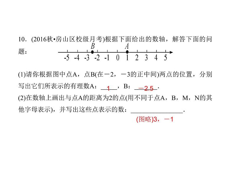 2020年浙教版七年级数学上册：单元复习(一) (共19张PPT)（含答案）第8页