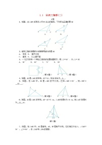 初中数学浙教版八年级上册1.1 认识三角形学案设计