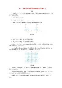 初中数学浙教版八年级上册4.3 坐标平面内图形的轴对称和平移学案