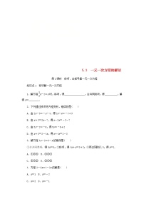 初中数学5.3  一元一次方程的解法第1课时学案