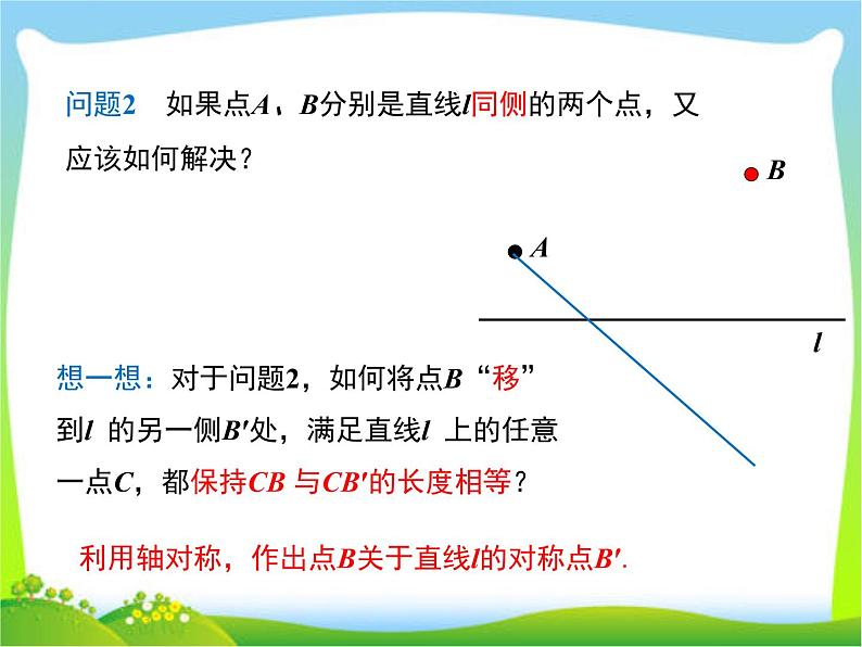 2020年人教版八年级上数学课件 13.4 课题学习 最短路径问题第5页