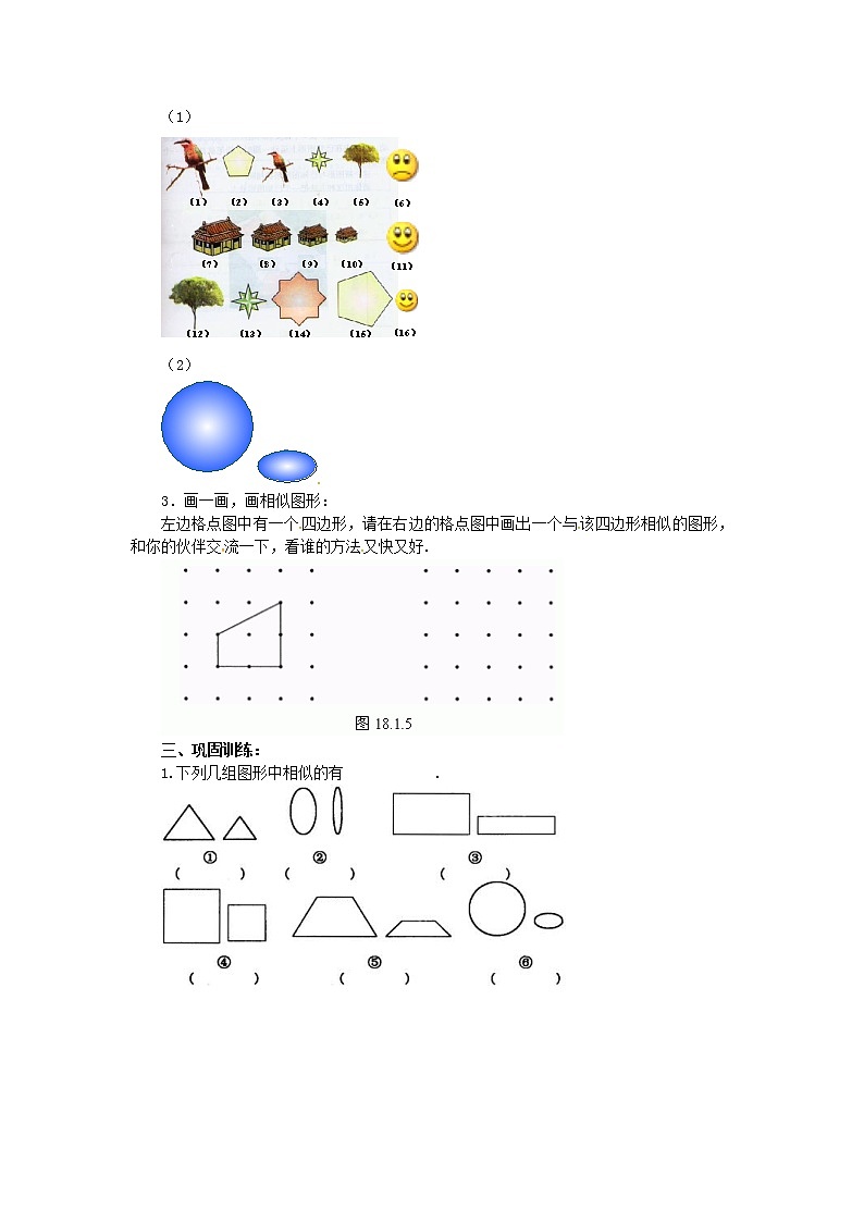 2020年华东师大版九年级数学上册23.2相似图形1 学案02