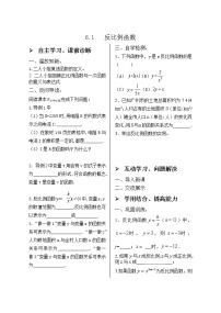 北师大版九年级上册1 反比例函数精品学案及答案