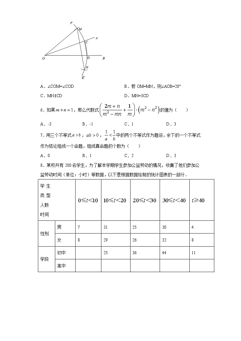 北京市2019年中考数学试题-含答案解析02