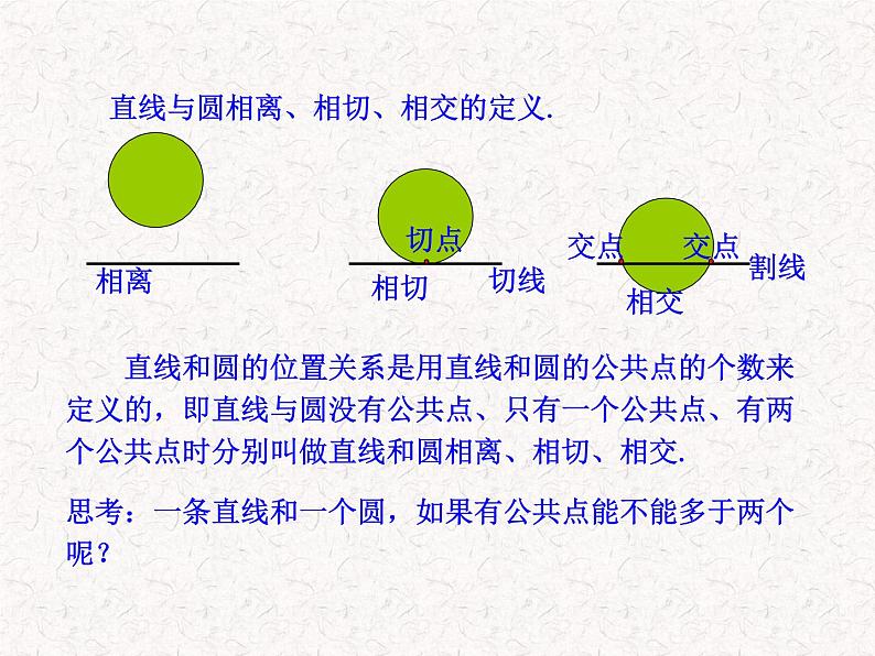 初中数学精品教学PPT课件：24.2.2  直线和圆的位置关系(第1课时)（人教版九年级上）07