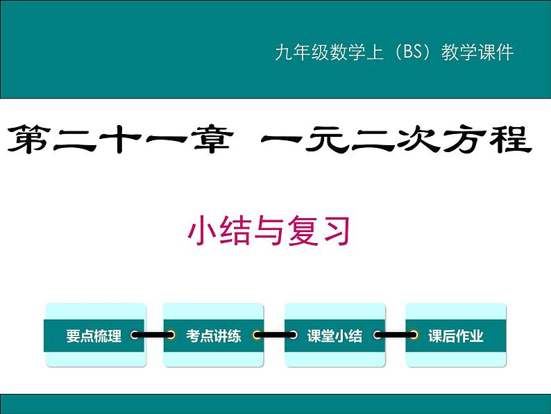 北师大版数学九上 第二章 小结与复习 PPT课件01