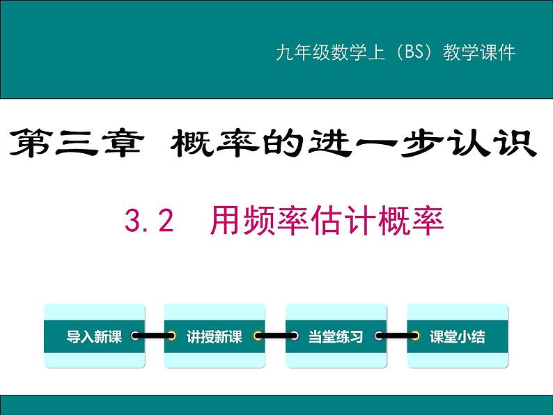 3.2 用频率估计概率 PPT课件01