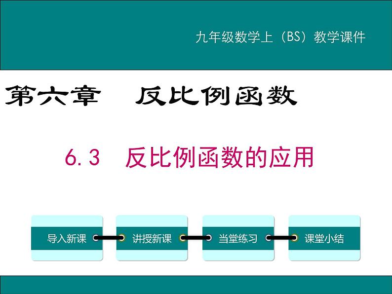 6.3 反比例函数的应用 PPT课件01