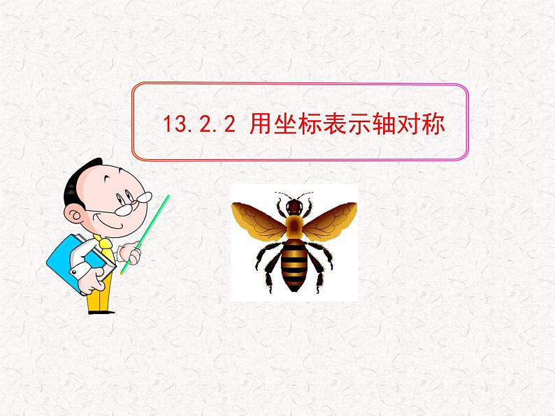 初中数学精品教学课件：13.2.2  用坐标表示轴对称（人教版八年级上）01