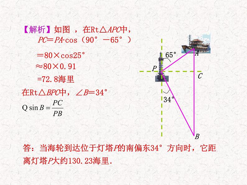 初中数学教学课件：28.2解直角三角形第3课时（人教版九年级下）第6页