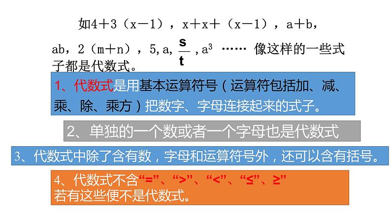 北师大七年级数学上册：3.2  代数式共3课时课件41张PPT式02