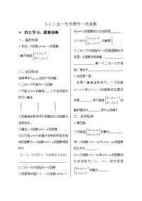 北师大版八年级上册第五章 二元一次方程组6 二元一次方程与一次函数学案