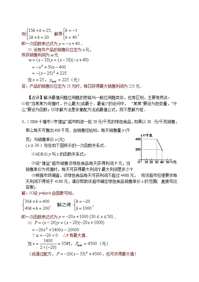 2.6 二次函数的实际应用(利润最值问题)03