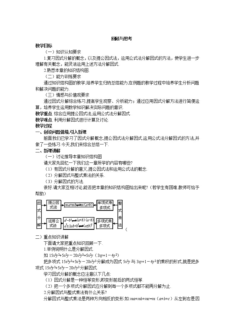 第四章 回顾与思考（教案）01
