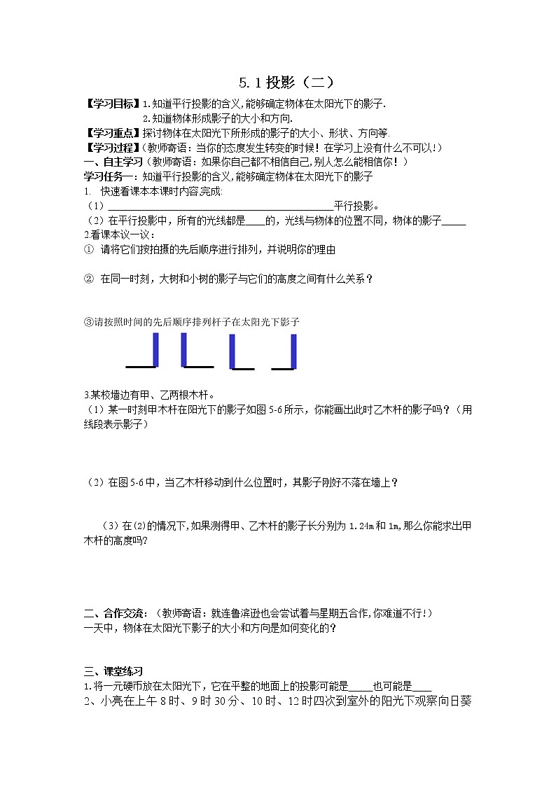 5.1 投影 学案201