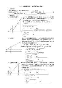 初中数学北师大版九年级上册6 利用相似三角形测高导学案及答案