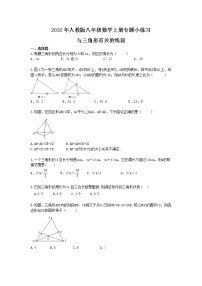 初中数学人教版八年级上册本节综合同步达标检测题