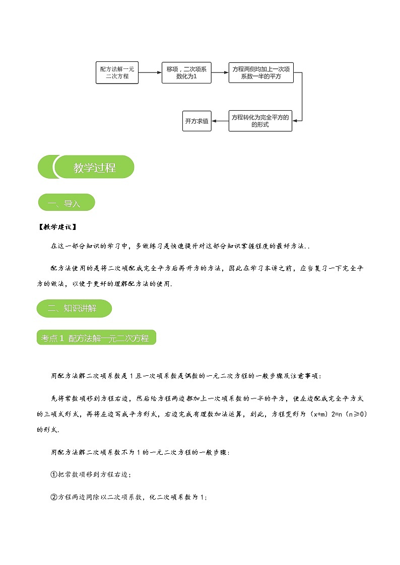 【BSD版秋季课程初三数学】第4讲：配方法解一元二次方程_学生版 教案03