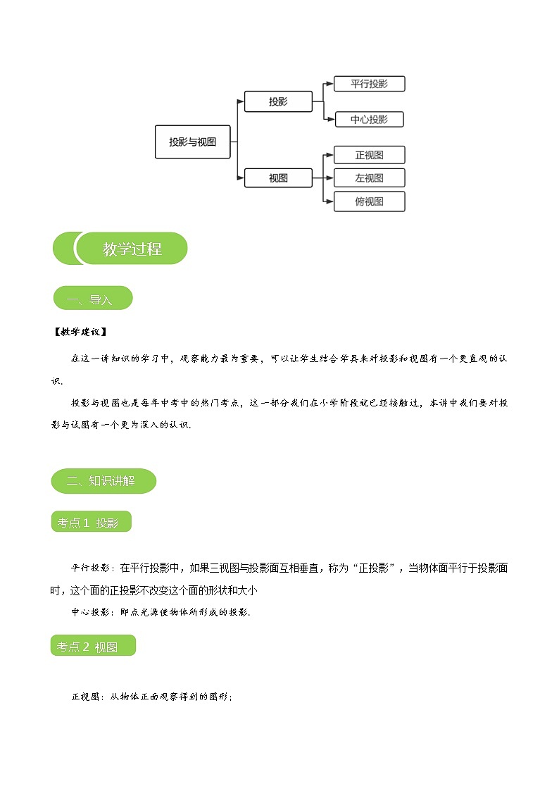 【BSD版秋季课程初三数学】第14讲：投影与视图_教师版 教案03