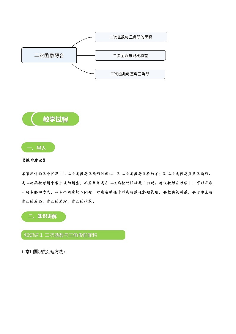【BSD版春季课程初三数学】第11讲：二次函数综合-教师版 教案03