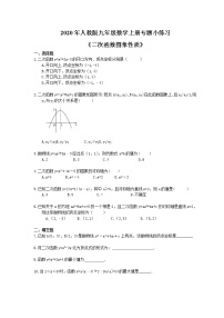 数学九年级上册22.1 二次函数的图象和性质综合与测试精练