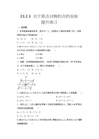 数学九年级上册第二十三章 旋转23.2 中心对称23.2.3 关于原点对称的点的坐标同步练习题