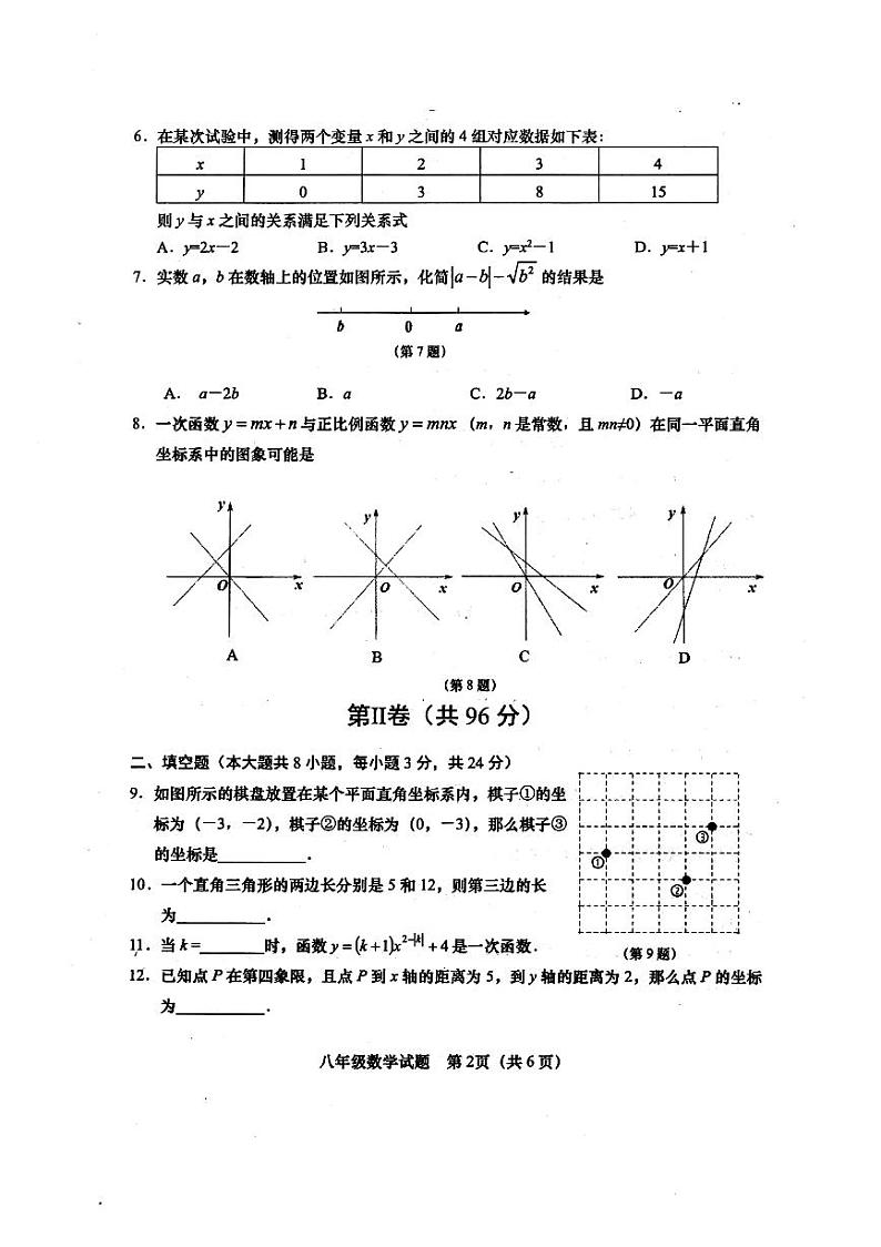 青岛市李沧区、西海岸新区2019-2020学年度第一学期八年级数学期中试题 .pdf02