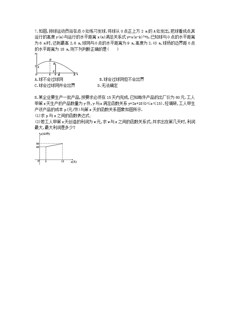 2020年人教版九年级数学上册22.3《实际问题与二次函数》拓展练习（含答案）03