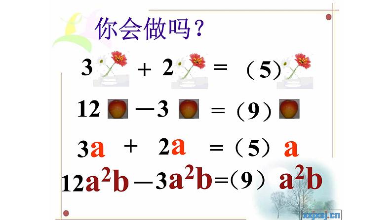 人教版七年级数学上册2.2整式加减：合并同类项第8页