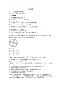 初中数学人教版九年级上册22.1.1 二次函数精品练习