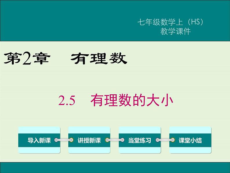 2.5 有理数的大小比较  PPT课件第1页