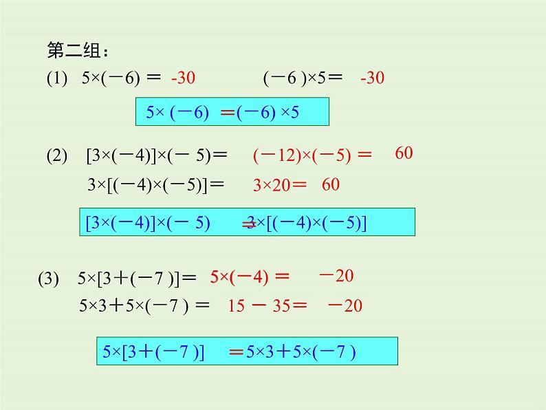 2.9.2 有理数乘法的运算律  PPT课件05