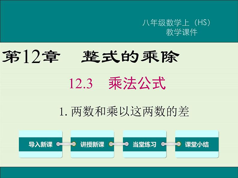 12.3.1 两数和乘以这两数的差  PPT课件01