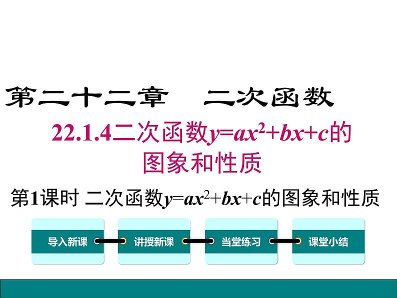 (人教版)2020年九年级数学上22.1.4.1《二次函数y=ax2+bx+c的图象和性质》课件01