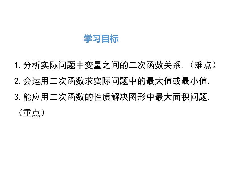 (人教版)2020年九年级数学上22.3.1《几何图形的最大面积》ppt课件02