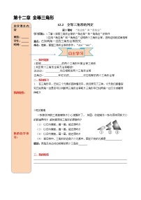 人教版八年级上册第十二章 全等三角形12.2 三角形全等的判定优质第3课时导学案及答案