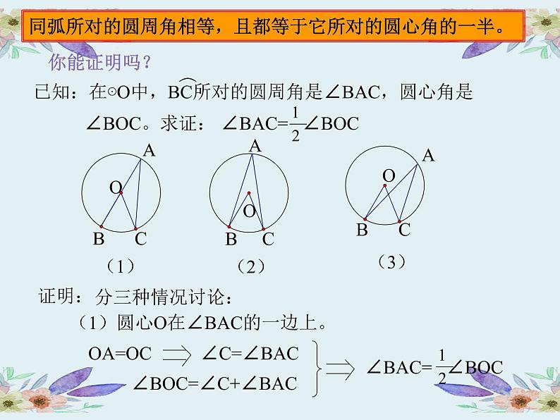 人教版数学九年级上册24.1.4 圆周角的概念和圆周角的定理课件第7页